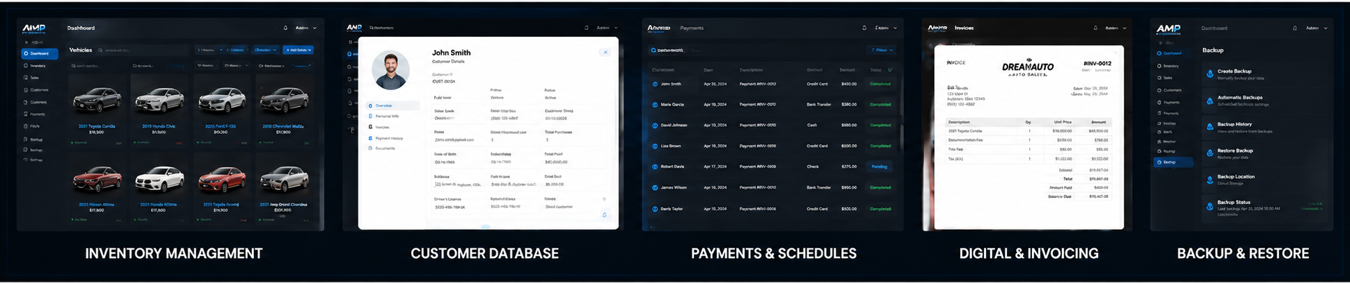 Auto Manager Pro module screens